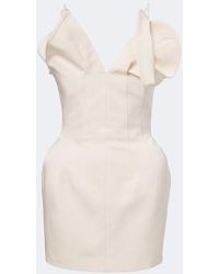Magda Butrym - Draped Cotton And Silk Corset Dress - Lyst