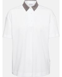 Brunello Cucinelli - Embellished Cotton Polo Shirt - Lyst