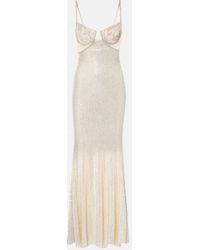 Self-Portrait - Bridal Robe Mit Spitze Und Kristallen - Lyst