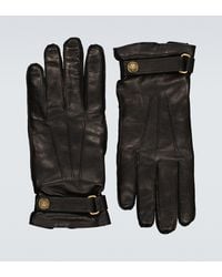 Gucci Handschuhe aus Leder - Schwarz