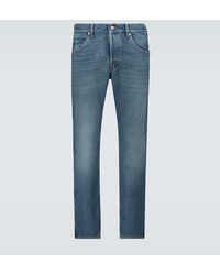 Gucci - Washed Denim Tapered Jeans - Lyst