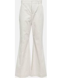 Polo Ralph Lauren - Mid-rise Cotton-blend Flared Pants - Lyst