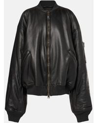 Balenciaga - Leather Cargo Jacket - Lyst