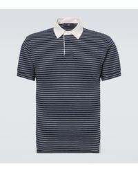 dunhill - Polo De Pique De Algodon A Rayas - Lyst