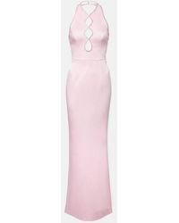 Rebecca Vallance - Akari Cutout Halterneck Satin Gown - Lyst