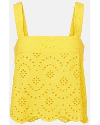 Poupette - Noa Broderie Anglaise Cotton Top - Lyst