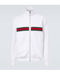 Gucci - Web Stripe Cotton-Blend Track Jacket - Lyst