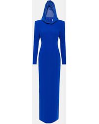 Monot - Hooded Crepe Maxi Dress - Lyst