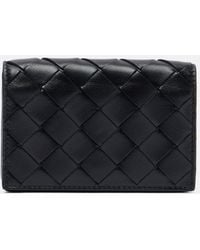 Bottega Veneta - Intrecciato Leather Card Holder - Lyst