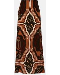 Johanna Ortiz - Printed Silk Maxi Skirt - Lyst