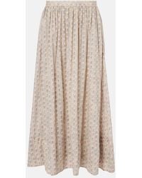 Polo Ralph Lauren - Floral Cotton Midi Skirt - Lyst