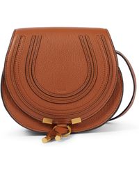 Chloé Marcie Mini Leather Shoulder Bag - Brown