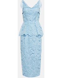 Emilia Wickstead - Maesa Lace Midi Dress - Lyst