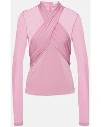 Isabel Marant - Resly Draped Semi-Sheer Jersey Top - Lyst