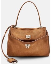 Balenciaga - Rodeo Small Suede Top-Handle Bag - Lyst