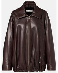 Nour Hammour - Chaqueta Bomber Elisse De Piel - Lyst