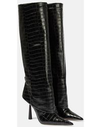 Gia Borghini - Rosie 31 Croc-effect Knee-high Boots - Lyst