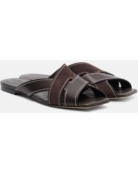 Tod's - Leather Slides - Lyst