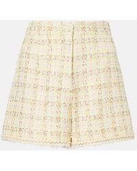 Giambattista Valli - Checked Cotton-Blend Shorts - Lyst
