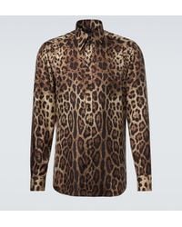 Dolce & Gabbana - Leopard-Print Silk Shirt - Lyst