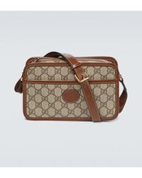 Gucci Messenger Bag In GG Supreme Fabric - Natural