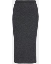 Tom Ford - Cashmere And Cotton-Blend Midi Skirt - Lyst