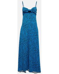 Proenza Schouler - Printed Cut-out Maxi Dress - Lyst
