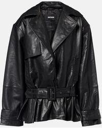 ROTATE BIRGER CHRISTENSEN - Leather Biker Jacket - Lyst
