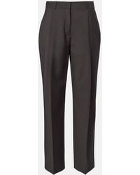 The Row - Pantalon Mikkela A Taille Haute En Laine Et Mohair - Lyst