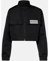 Balenciaga - Cropped Technical Faille Track Jacket - Lyst