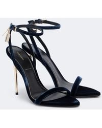 Tom Ford - Padlock Velvet Sandals - Lyst