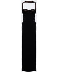 retroféte - Daufine Scarf-Detail Open-Back Gown - Lyst