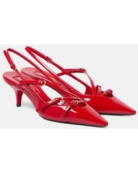 Miu Miu - Logo Patent Slingback Pump - Lyst