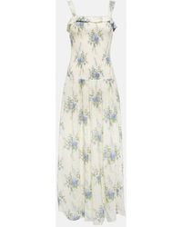 LoveShackFancy - Bello Shirred Cotton Maxi Dress - Lyst