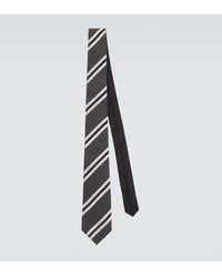 Saint Laurent - Striped Silk Tie - Lyst
