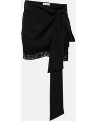 Blumarine - Lace-Trimmed Draped Miniskirt - Lyst