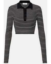 Frankie Shop - Giselle Striped Cropped Polo Shirt - Lyst