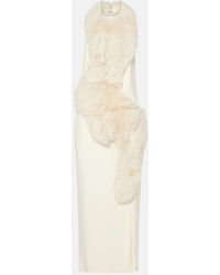 TOTEME - Midikleid Aus Cady Mit Shearling - Lyst