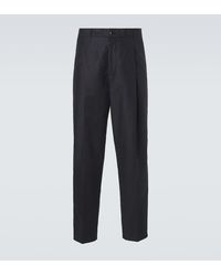 Brunello Cucinelli - Panama Cotton And Linen Tapered Pants - Lyst