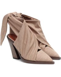 Burberry Tillington Technical Wool Mules - Natural