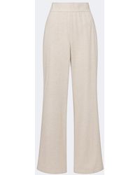 Eleventy - Wool And Cashmere Wide-Leg Pants - Lyst