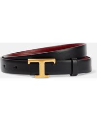 Tod's - Timeless T Reversible Leather Belt - Lyst