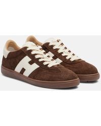 Hogan - H647 Leather-Trimmed Suede Sneakers - Lyst