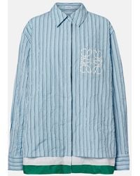 Loewe - Anagram Cotton-Blend Poplin Shirt - Lyst
