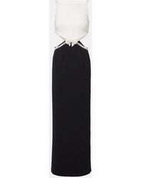 Self-Portrait - Vestido De Fiesta De Crepe Con Aberturas - Lyst