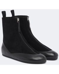 Proenza Schouler - Arcadia Leather-Trimmed Suede Ankle Boots - Lyst