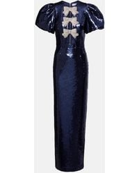 Rebecca Vallance - Cressida Puff-Sleve Sequined Gown - Lyst