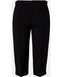 Chloé - Virgin Wool Crepe Capri Pants - Lyst