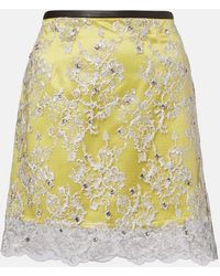 JACQUES WEI - Embellished Lace Miniskirt - Lyst