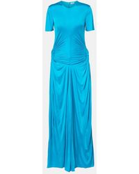 Loewe - Cutout Draped Jersey Maxi Dress - Lyst